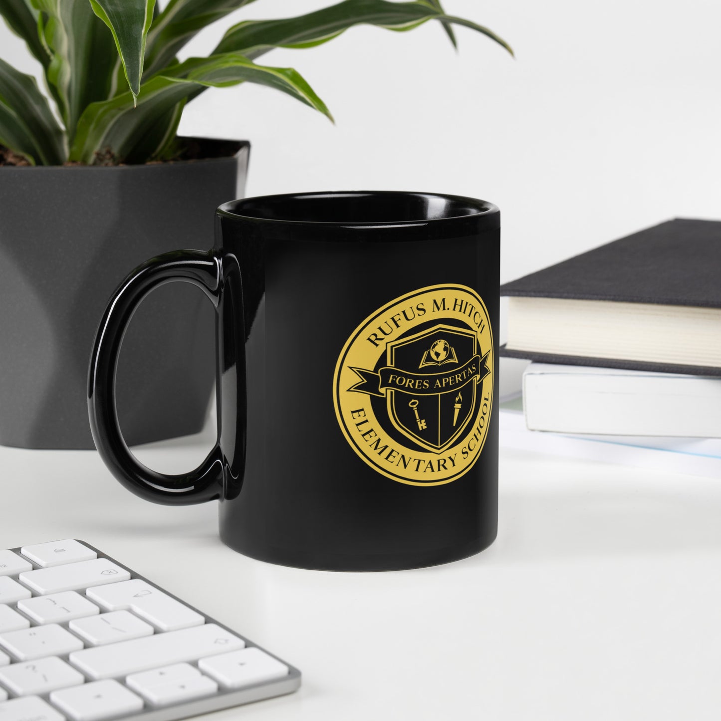 Black Glossy Mug/ Yellow Logo