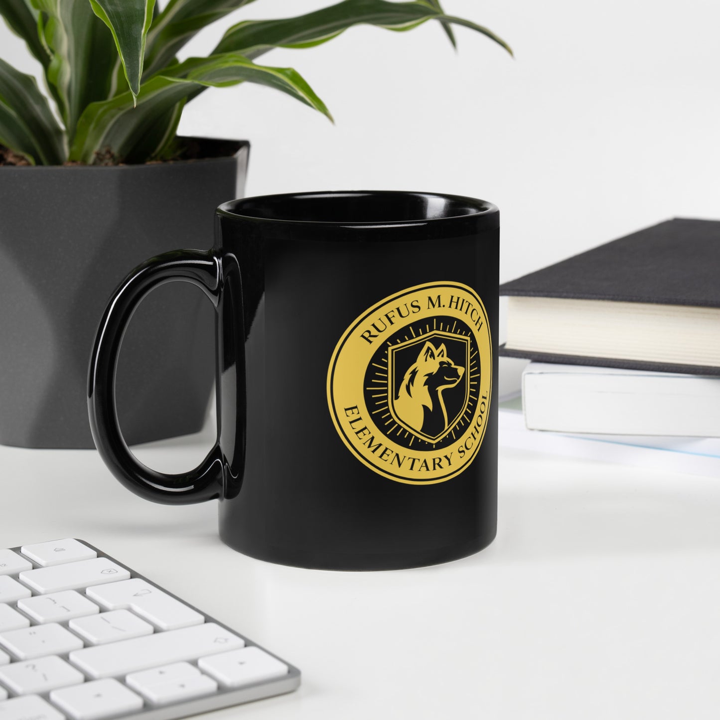 Black Glossy Mug/ Yellow Logo