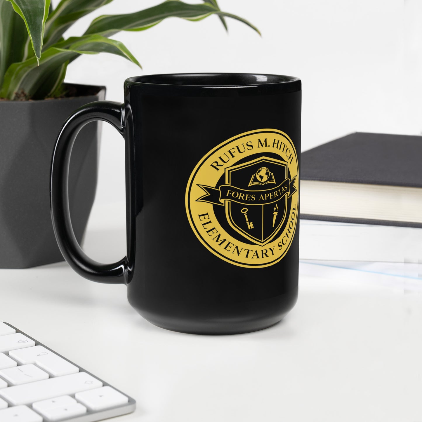 Black Glossy Mug/ Yellow Logo