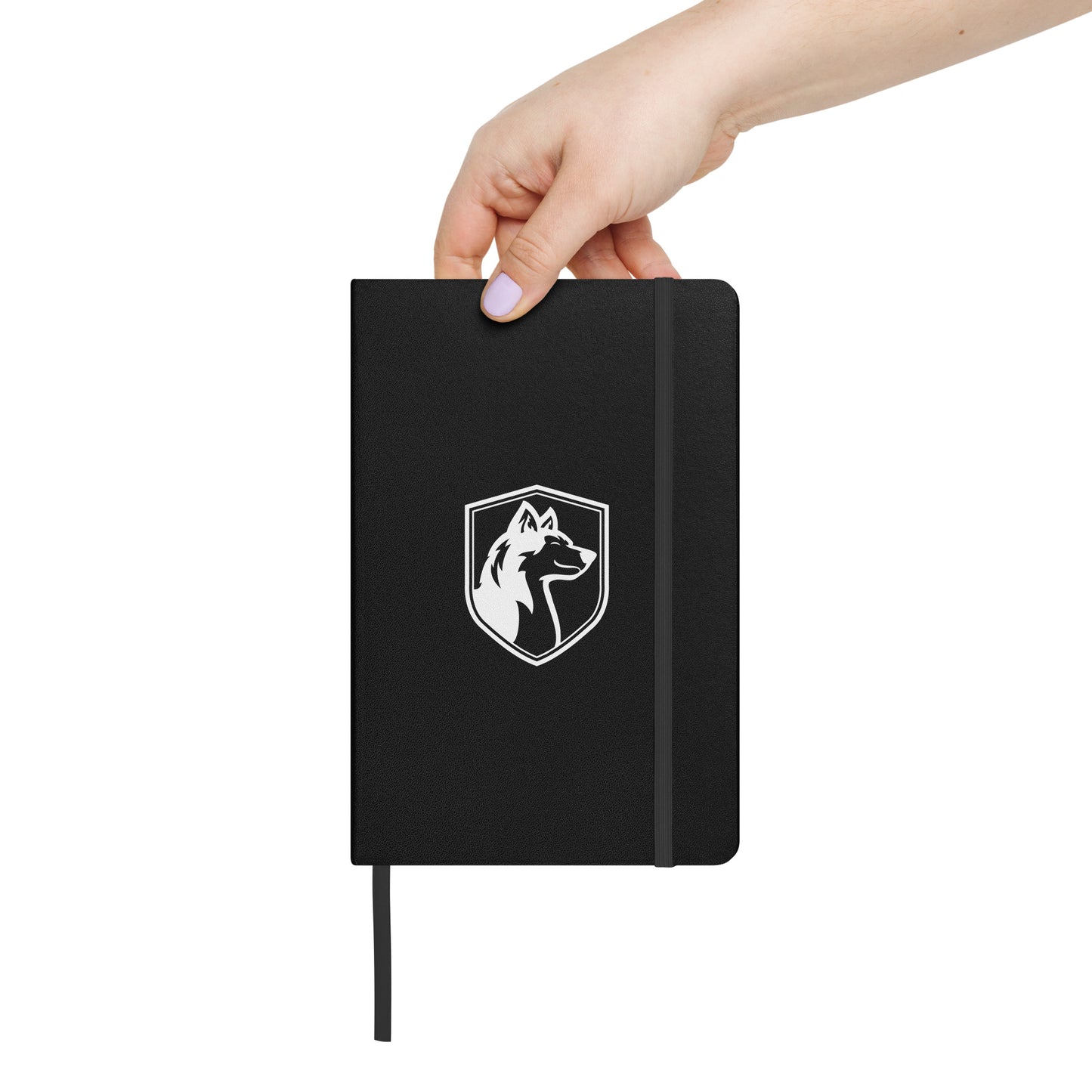 Hardcover Bound Notebook/ White Logo