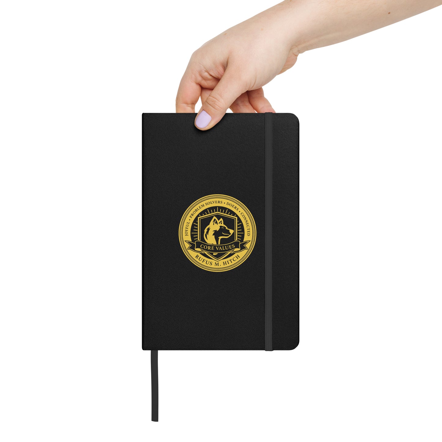 Hardcover Bound Notebook/ Yellow Logo