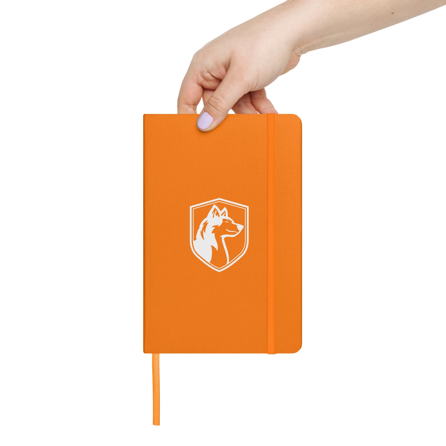 Hardcover Bound Notebook/ White Logo