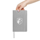 Hardcover Bound Notebook/ White Logo