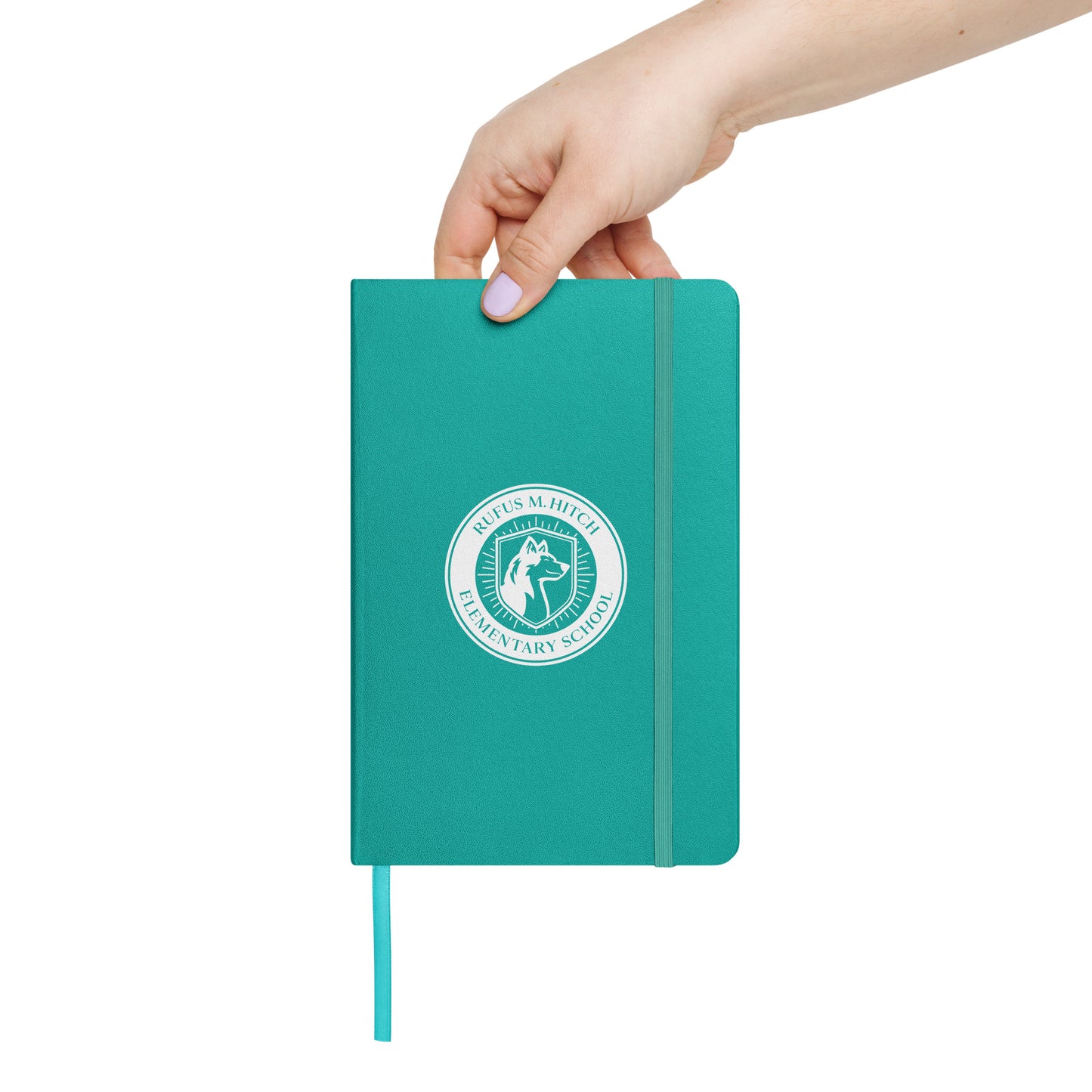 Hardcover Bound Notebook/ White Logo