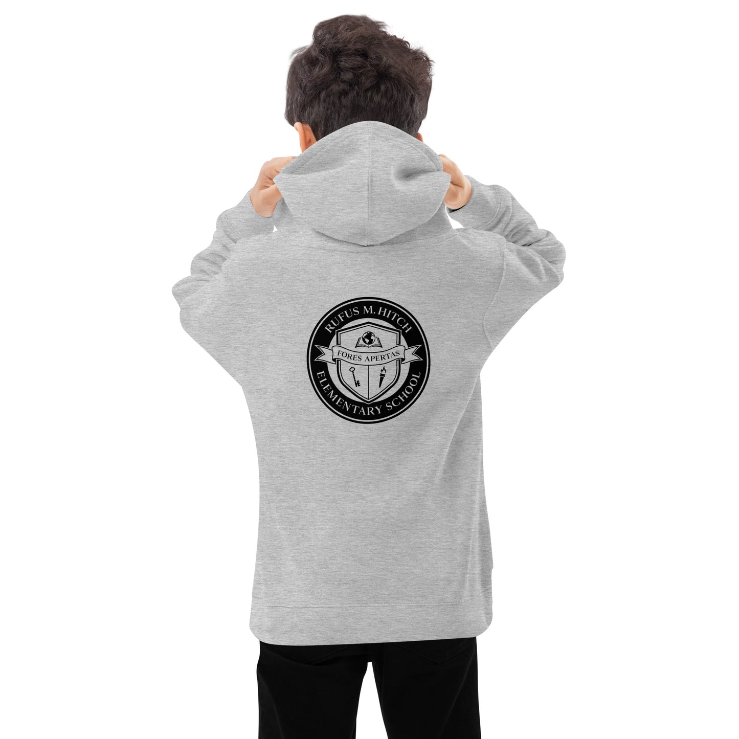 Unisex Kids Embroidered Fleece Hoodie