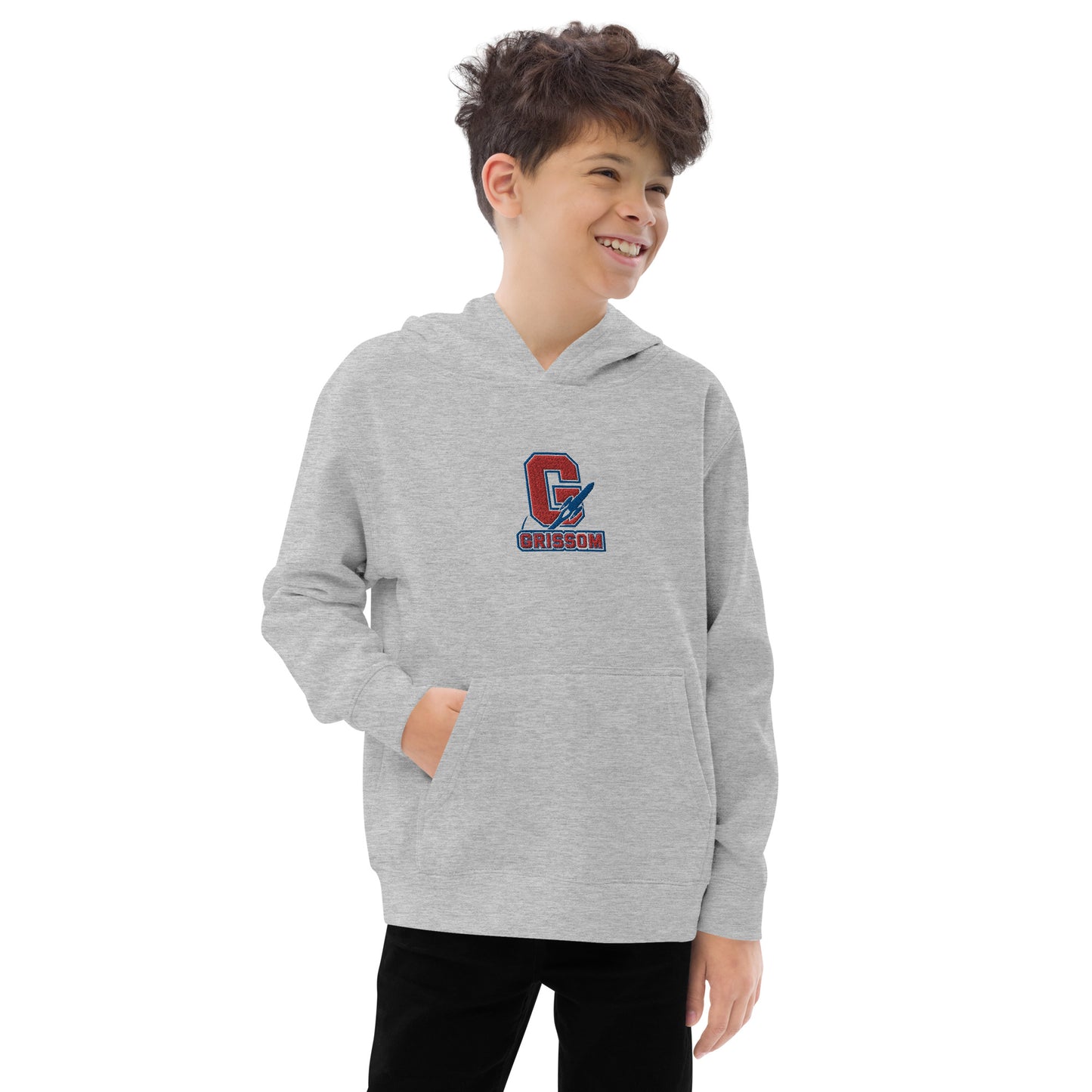 Unisex Embroidered Kids Fleece Hoodie