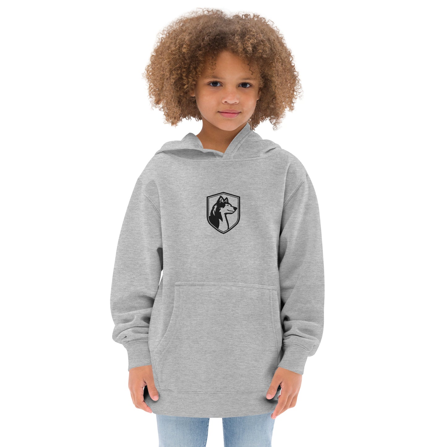 Unisex Kids Embroidered Fleece Hoodie