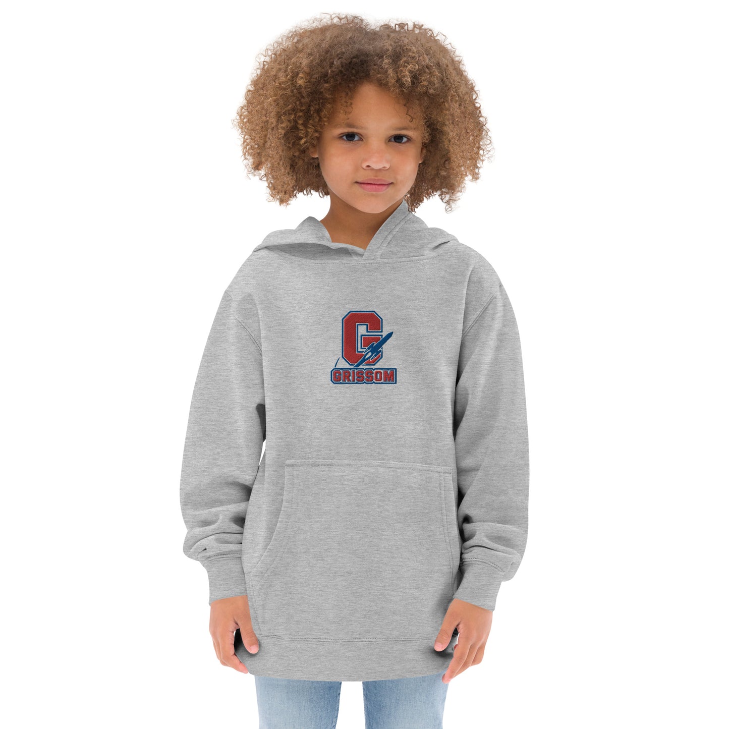 Unisex Embroidered Kids Fleece Hoodie