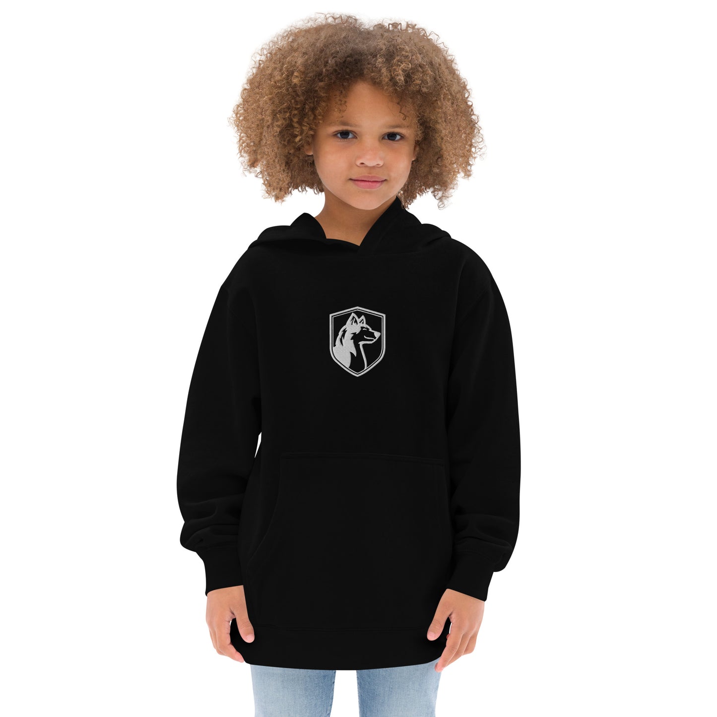 Unisex Kids Embroidered Fleece Hoodie