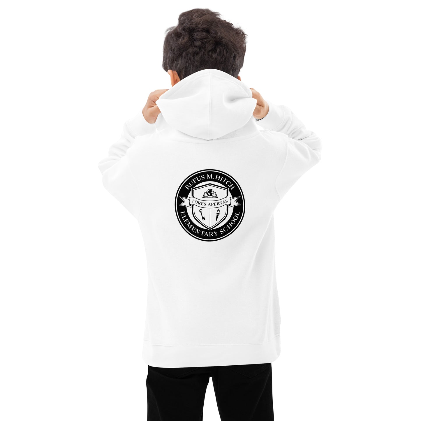 Unisex Kids Embroidered Fleece Hoodie