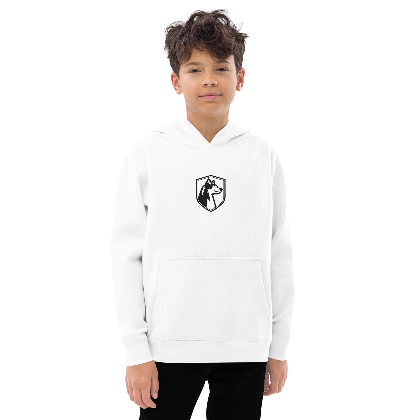 Unisex Kids Embroidered Fleece Hoodie