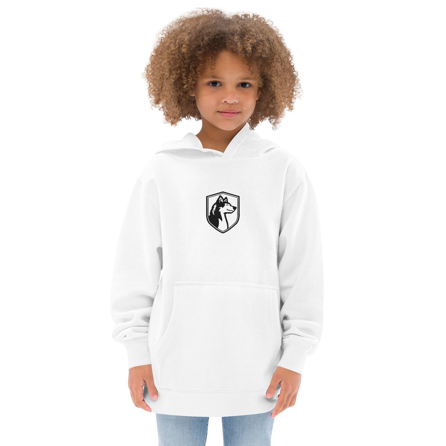 Unisex Kids Embroidered Fleece Hoodie