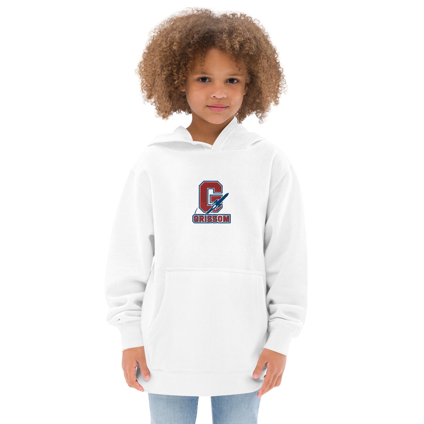 Unisex Embroidered Kids Fleece Hoodie