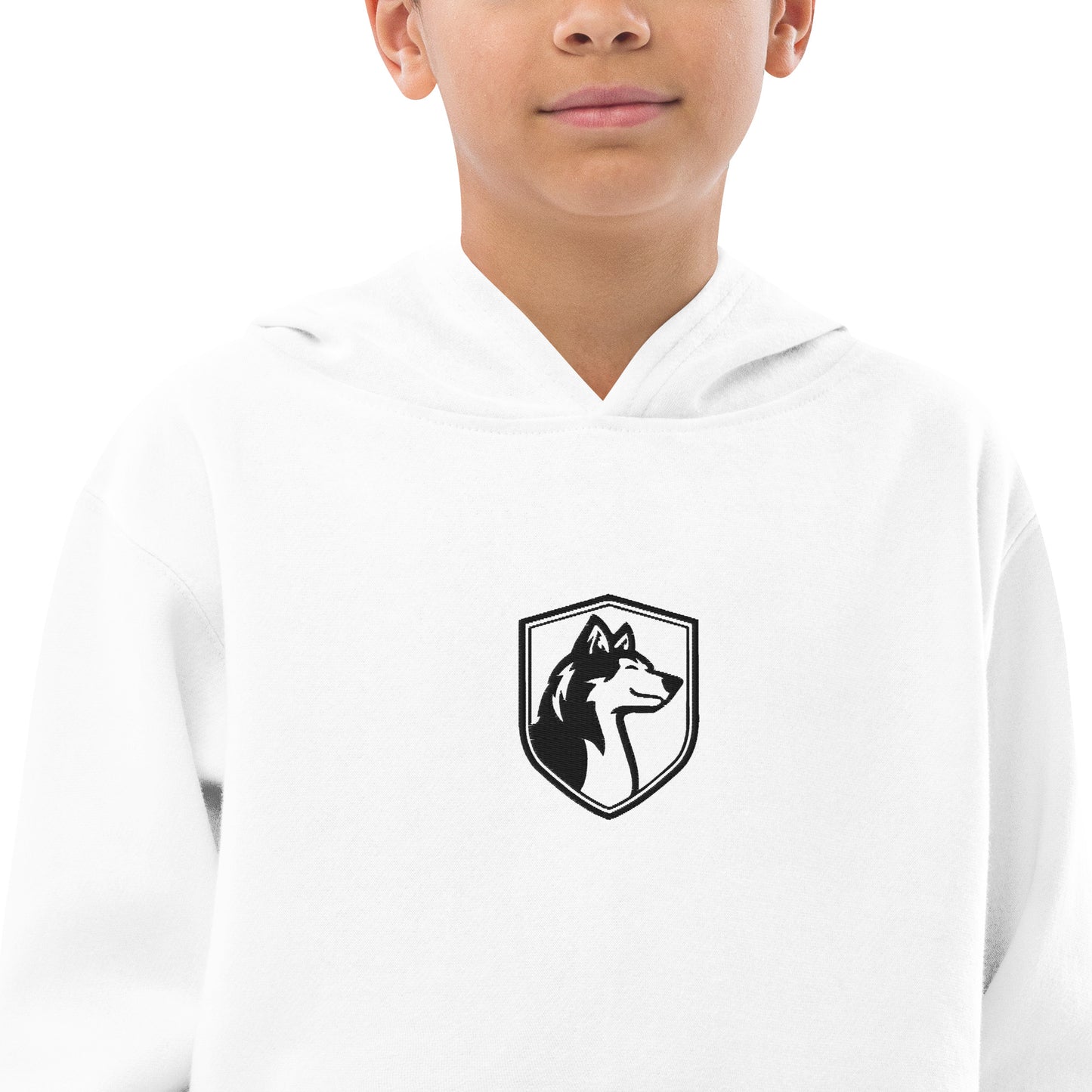 Unisex Kids Embroidered Fleece Hoodie