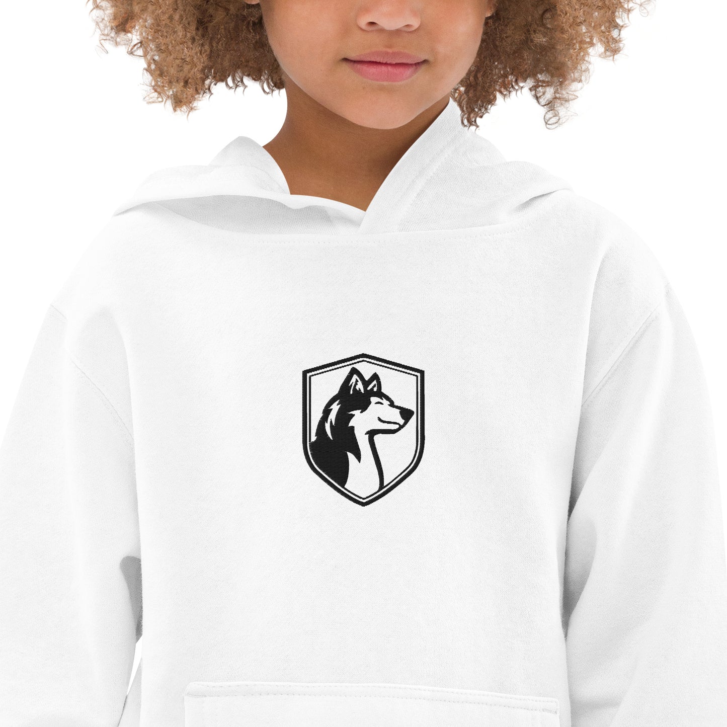 Unisex Kids Embroidered Fleece Hoodie