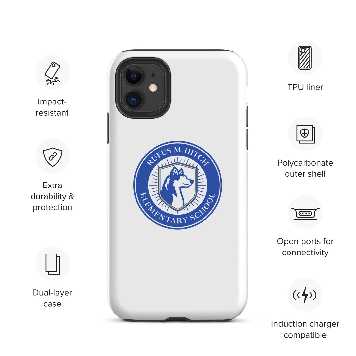 Tough Case for iPhone®/ Blue and White