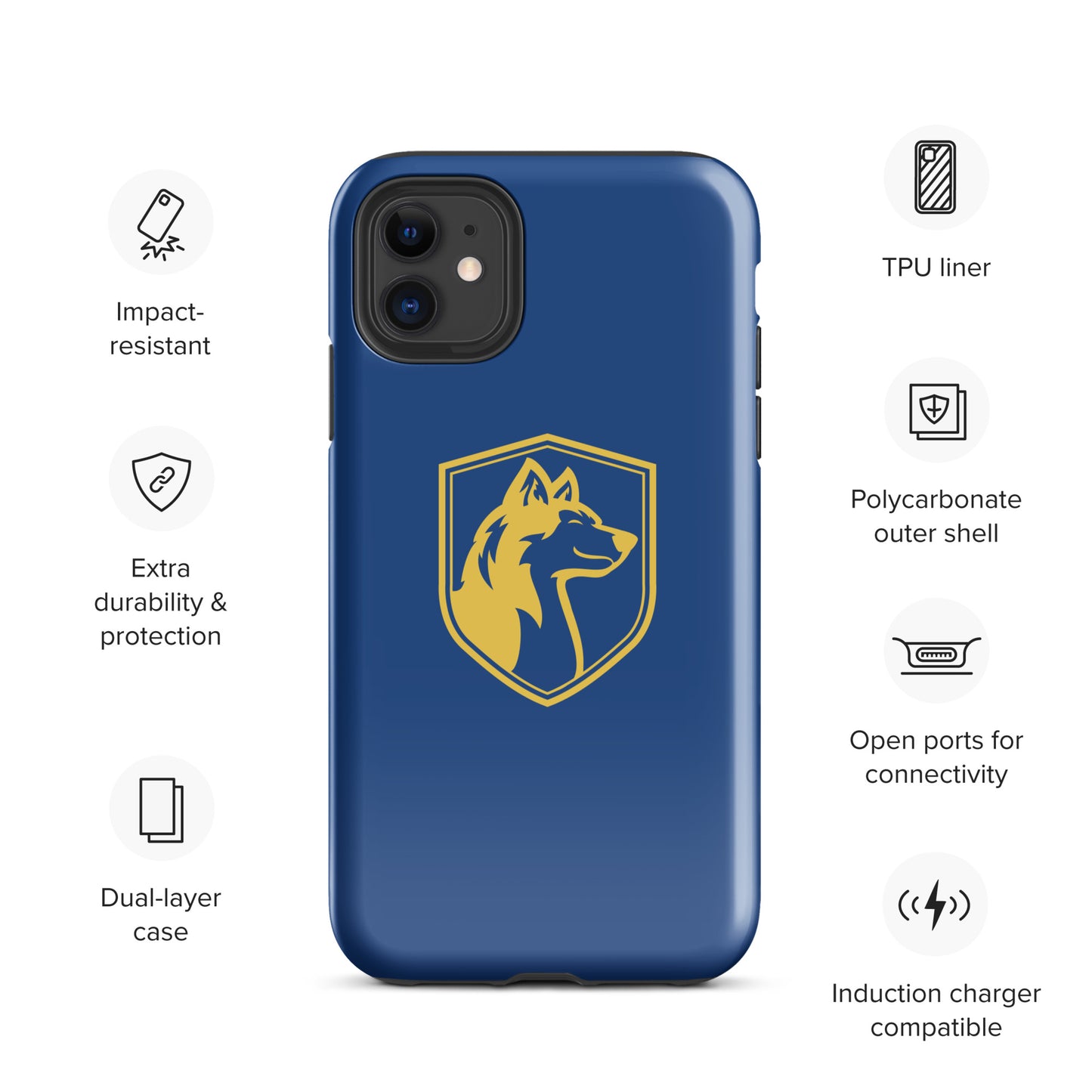 Tough Case for iPhone®/ Blue and Yellow