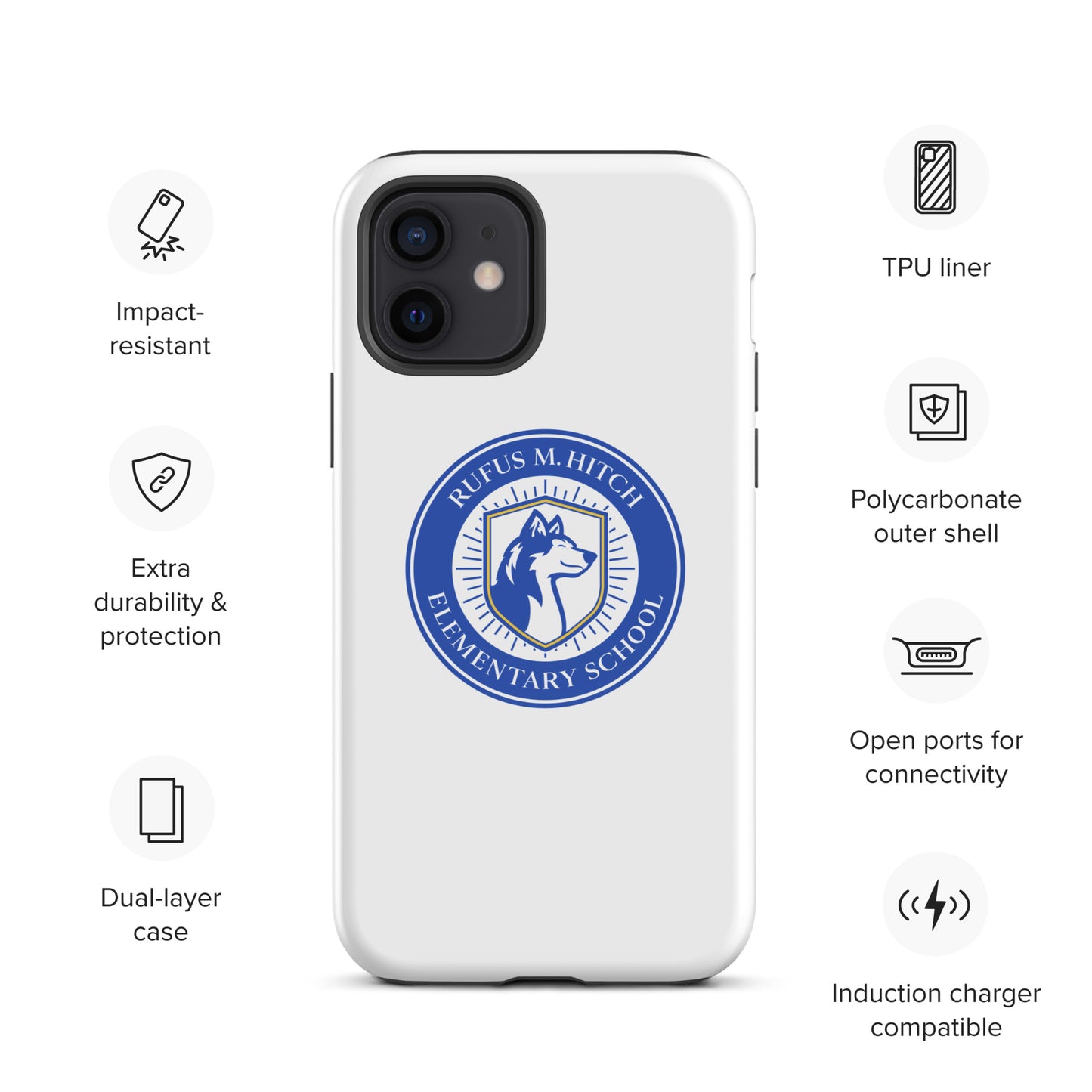 Tough Case for iPhone®/ Blue and White