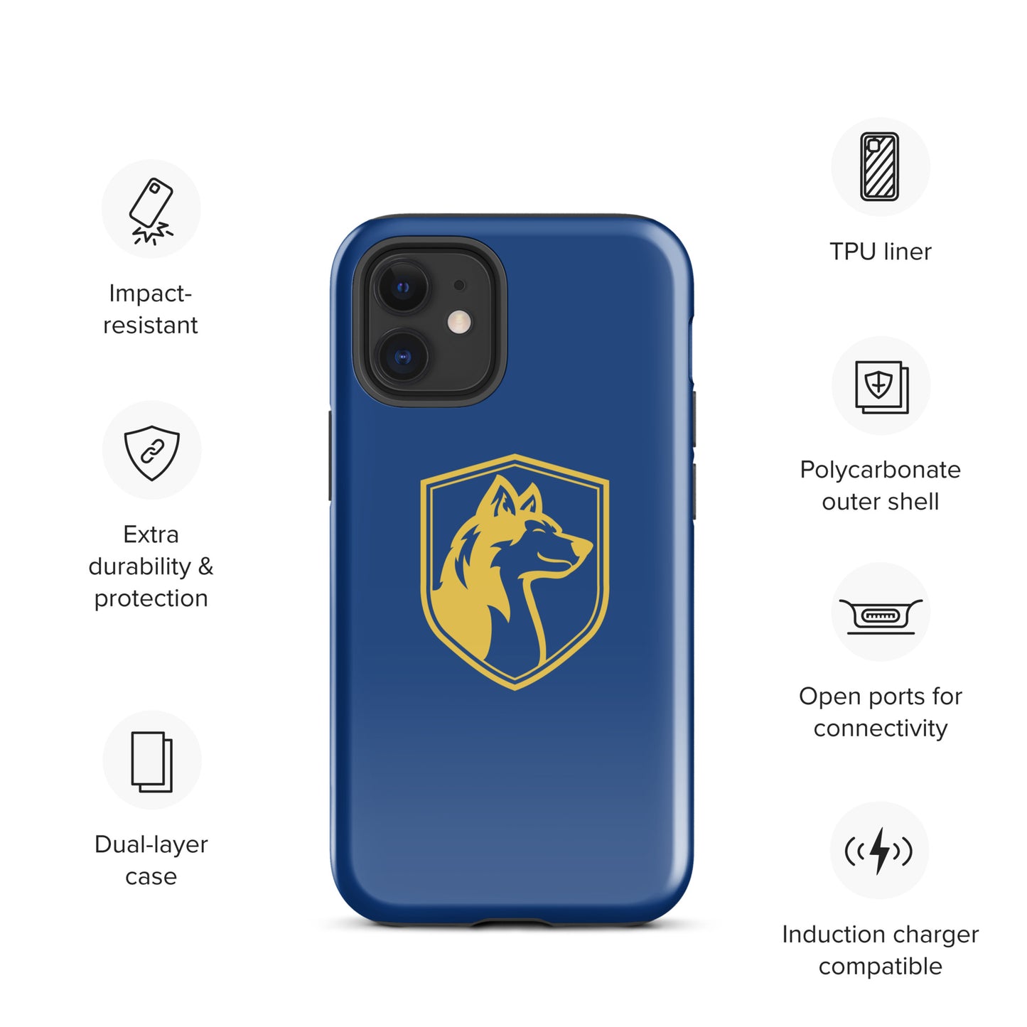 Tough Case for iPhone®/ Blue and Yellow