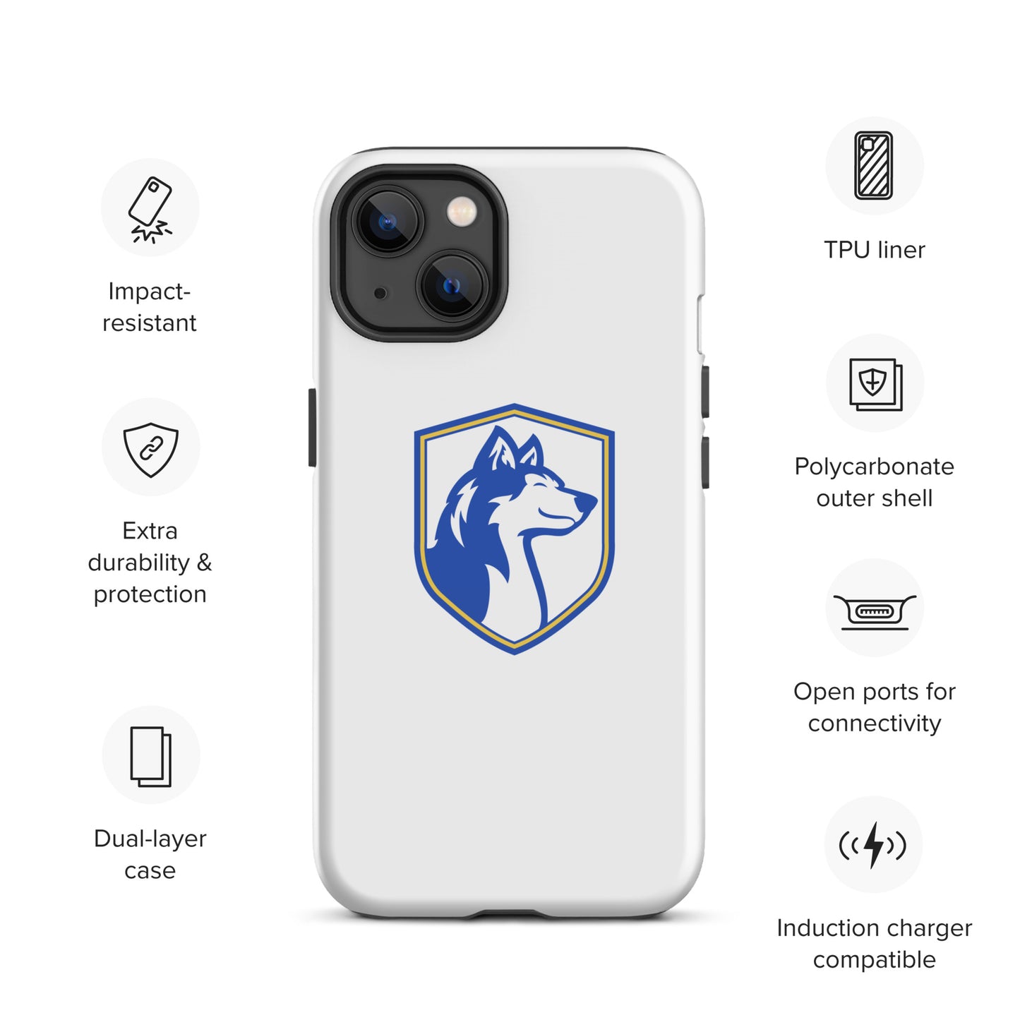 Tough Case for iPhone®/ Blue and White