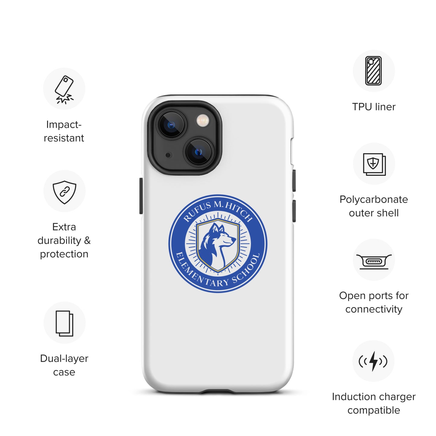 Tough Case for iPhone®/ Blue and White