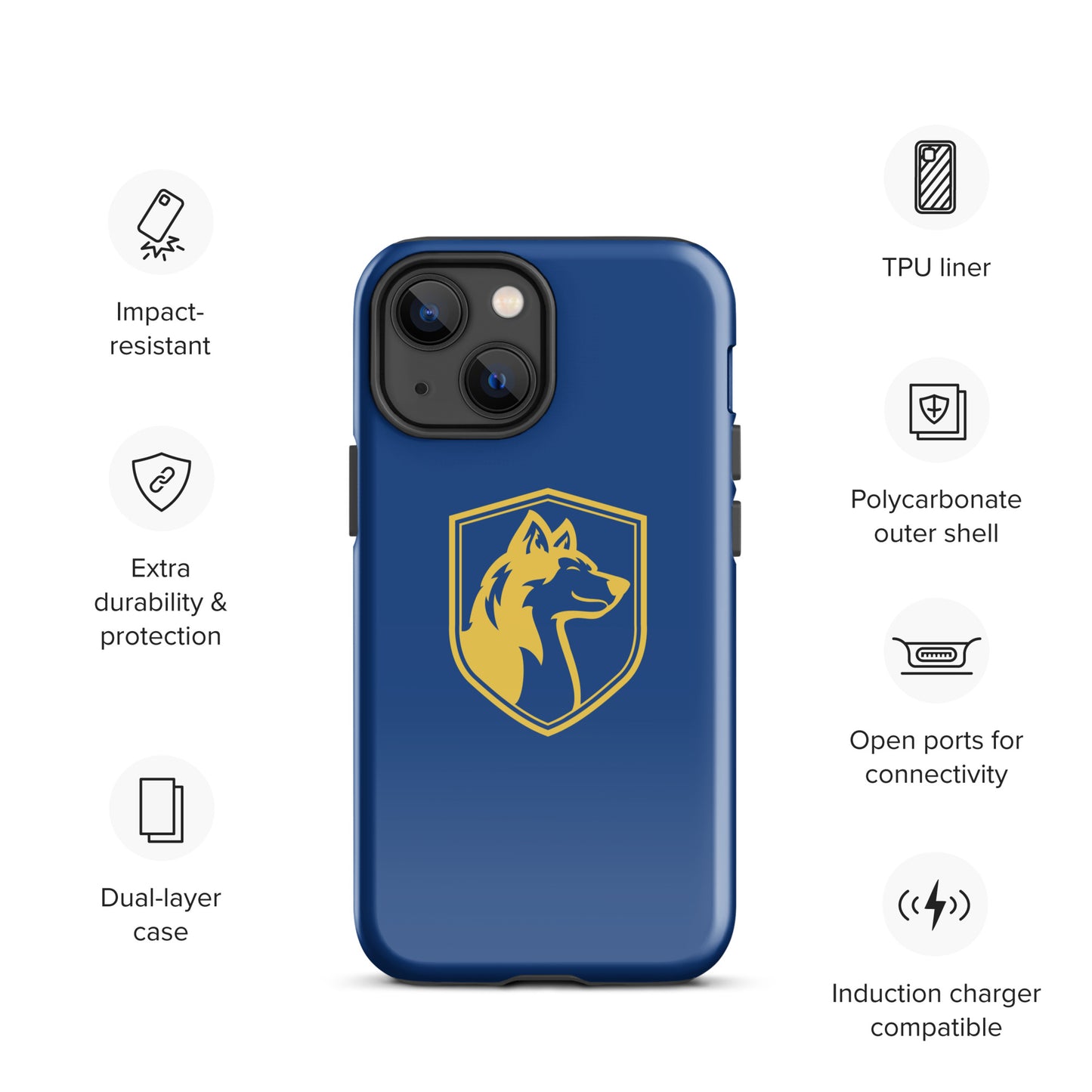 Tough Case for iPhone®/ Blue and Yellow