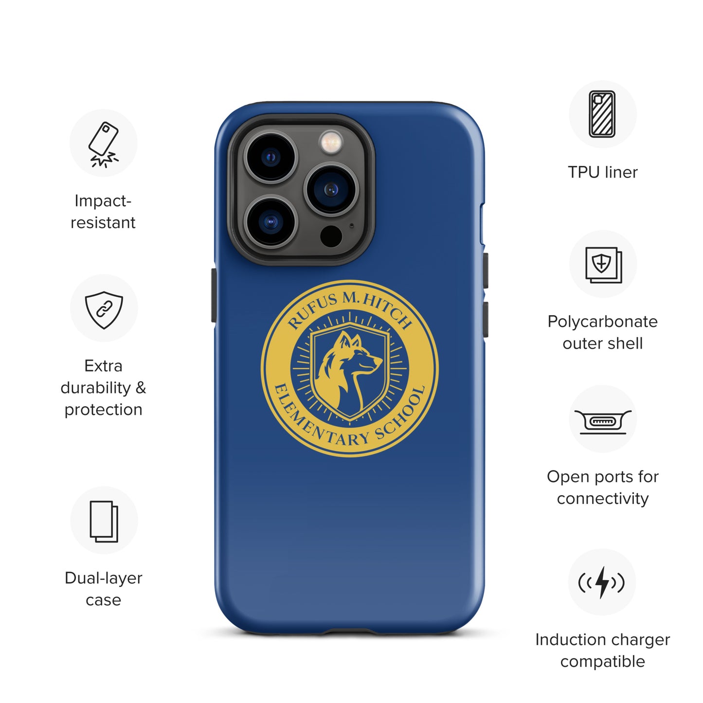 Tough Case for iPhone®/ Blue and Yellow