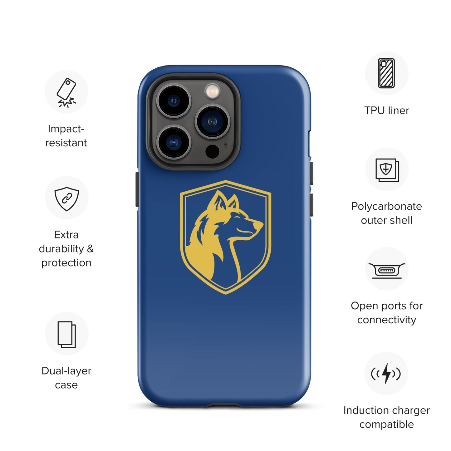 Tough Case for iPhone®/ Blue and Yellow