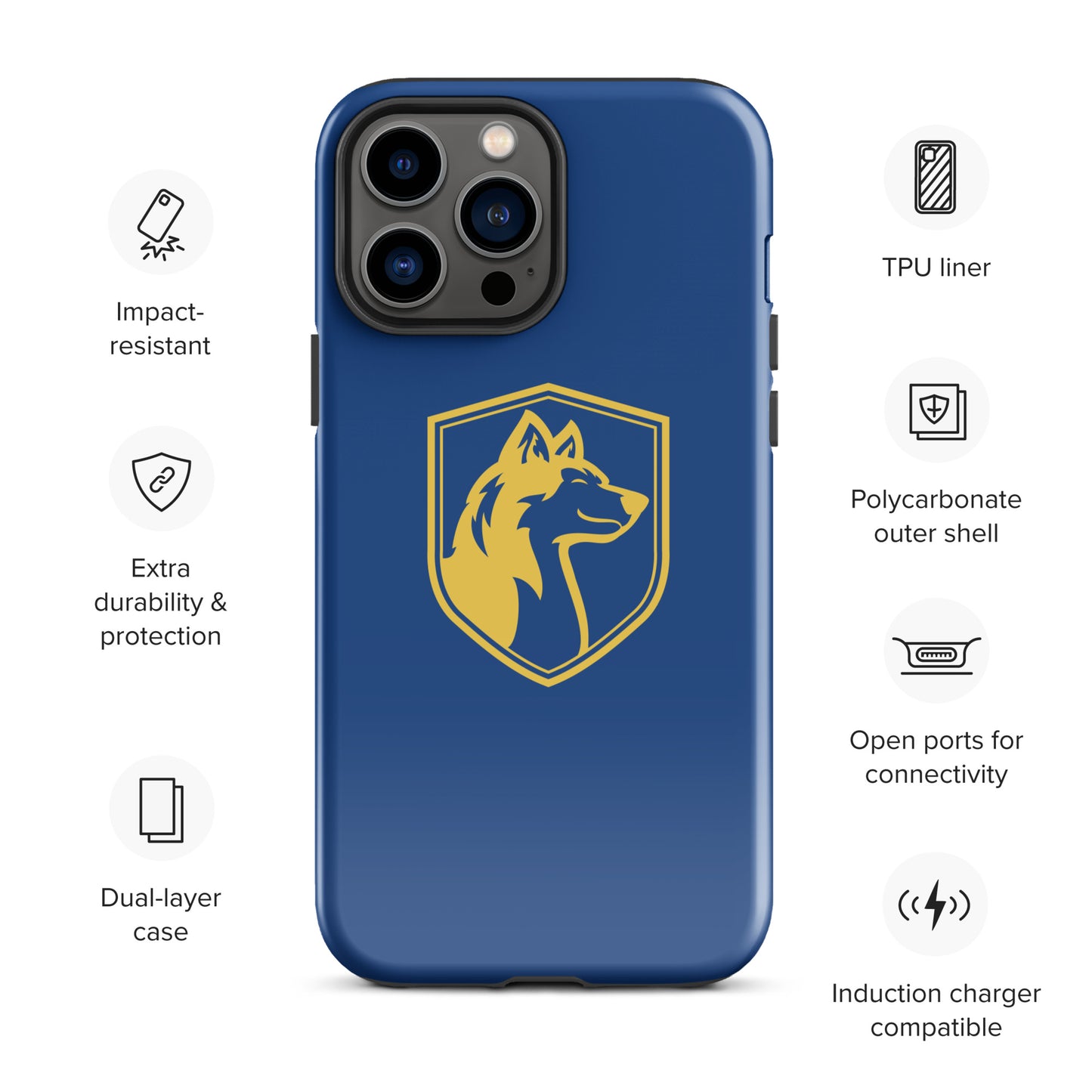 Tough Case for iPhone®/ Blue and Yellow