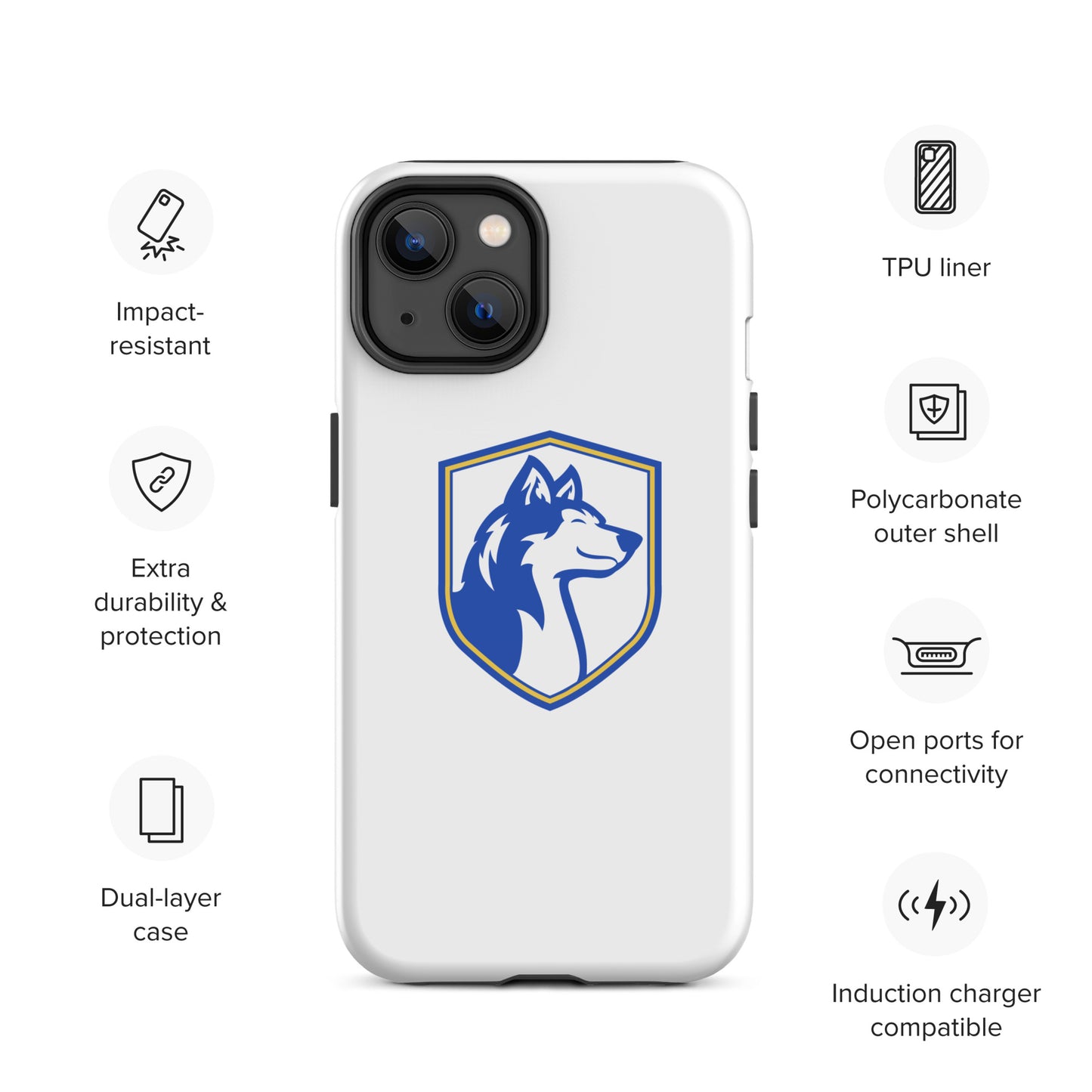 Tough Case for iPhone®/ Blue and White