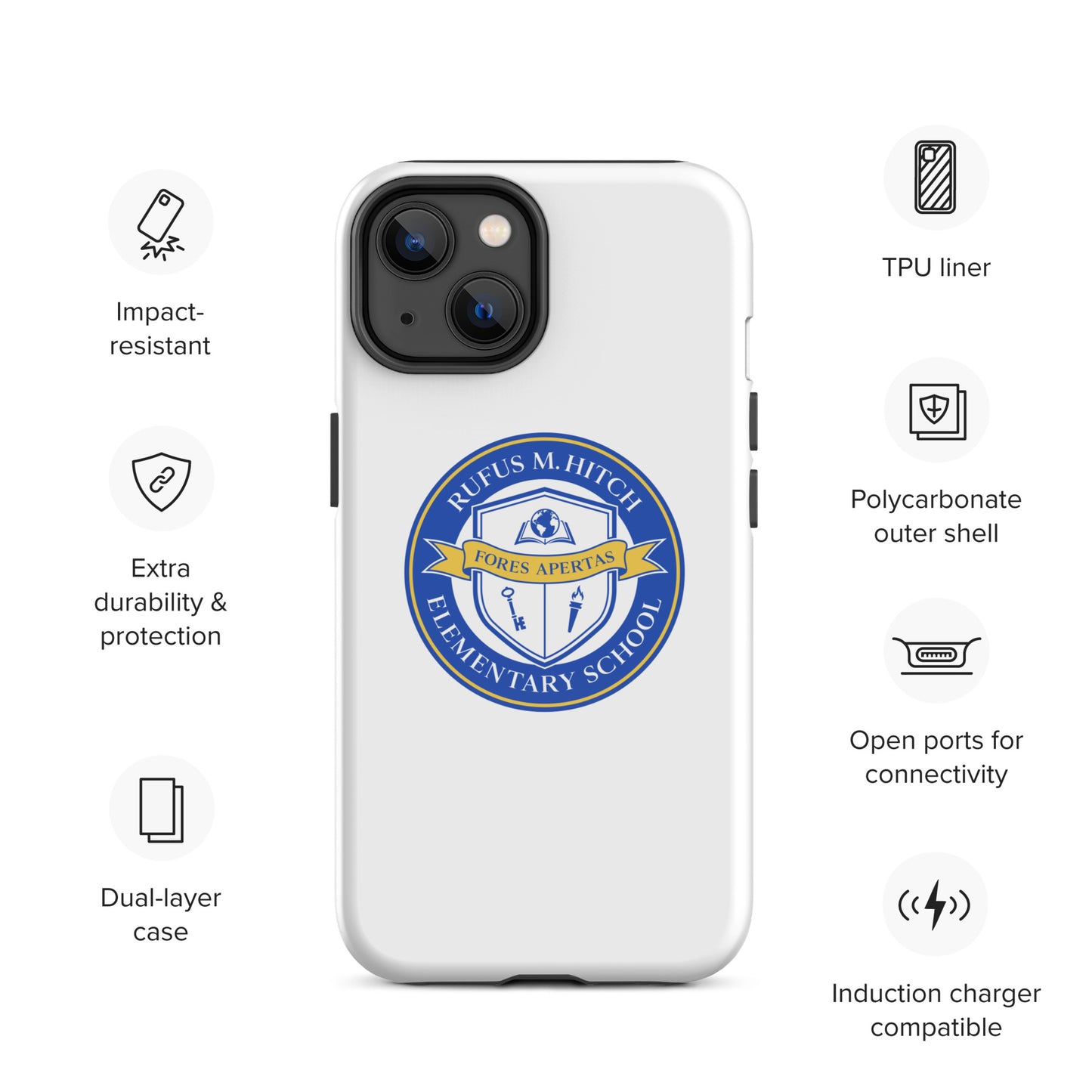 Tough Case for iPhone®/ Blue and White