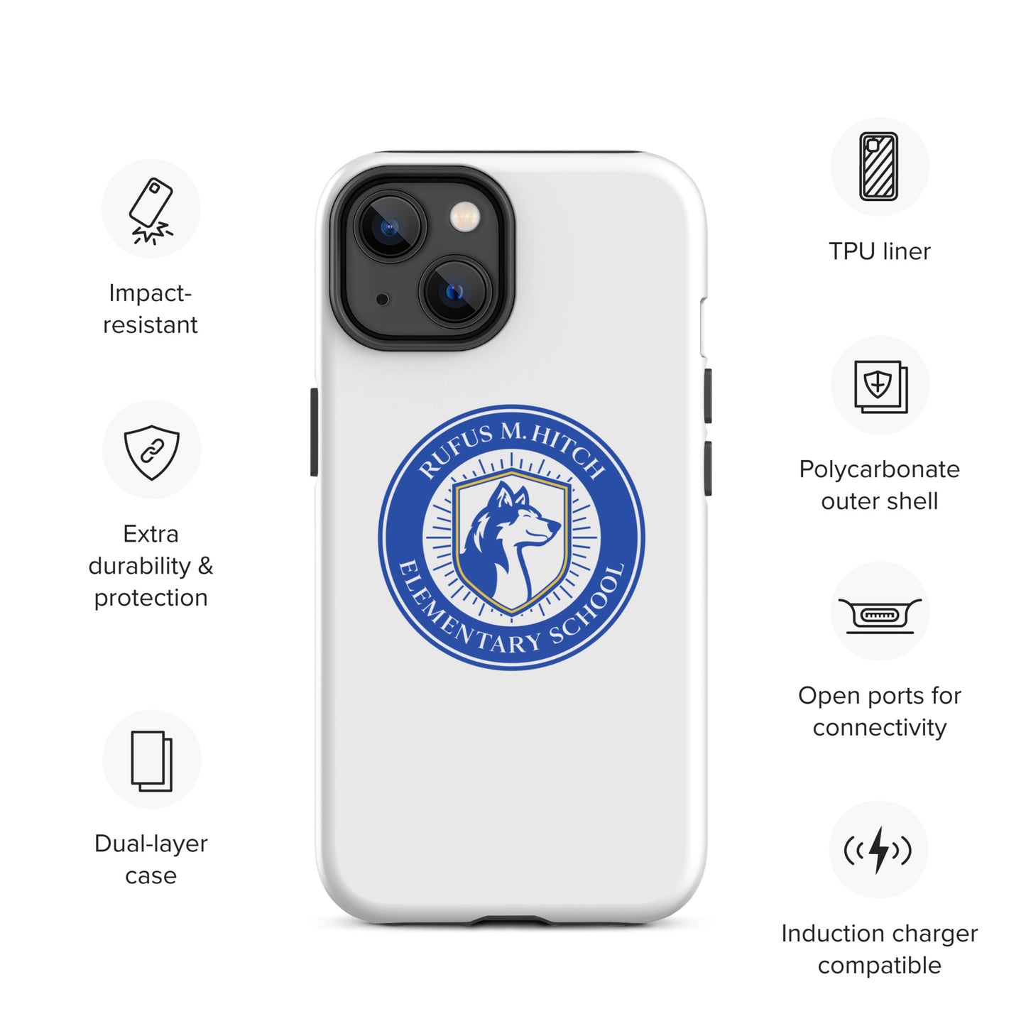 Tough Case for iPhone®/ Blue and White