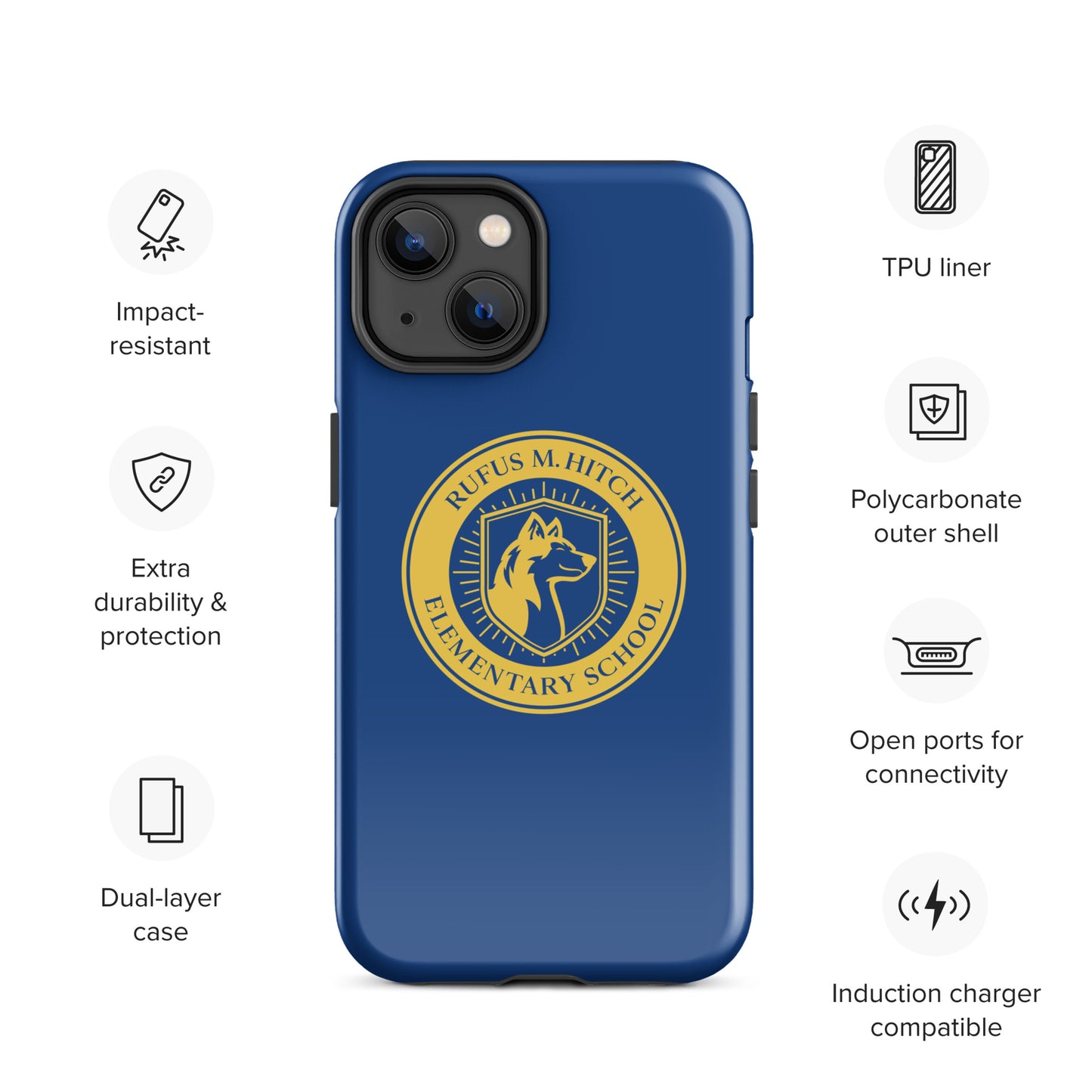 Tough Case for iPhone®/ Blue and Yellow