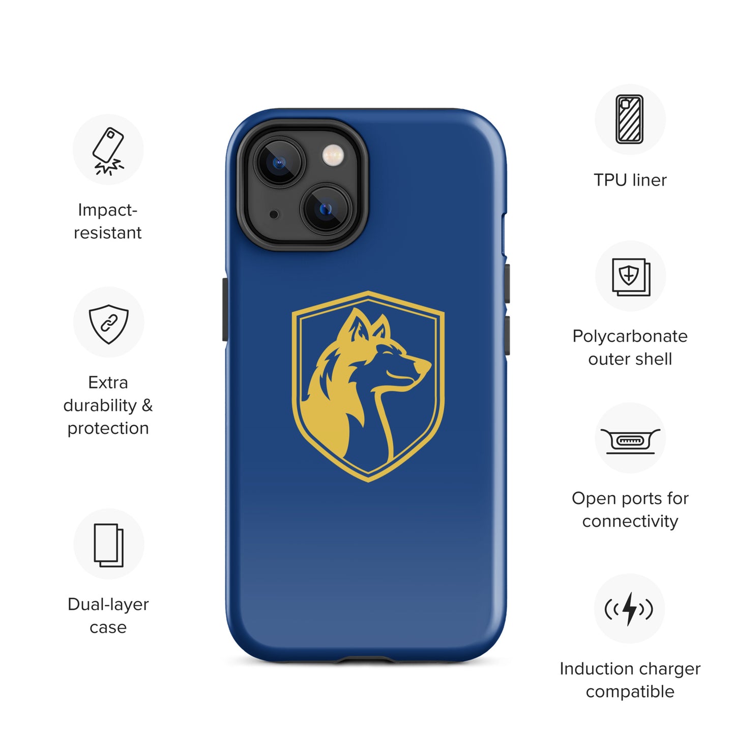 Tough Case for iPhone®/ Blue and Yellow