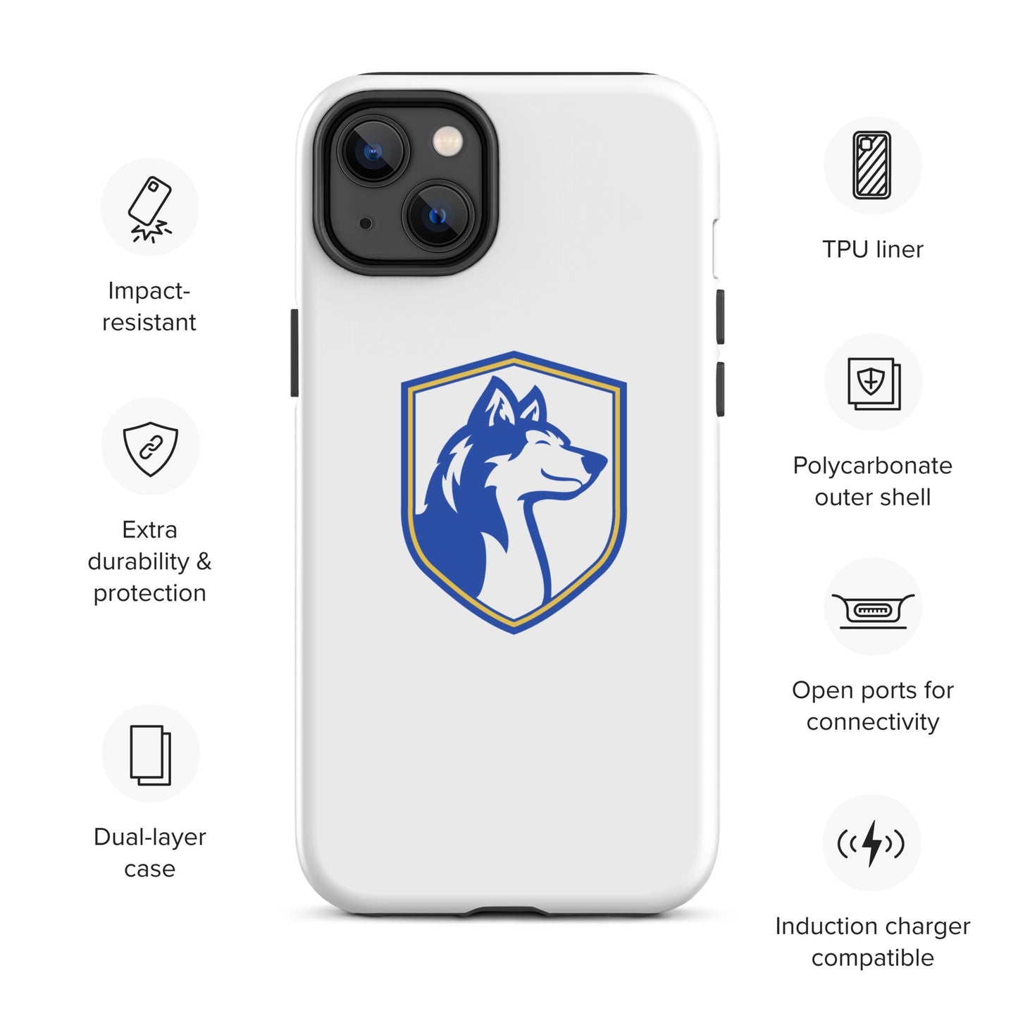 Tough Case for iPhone®/ Blue and White