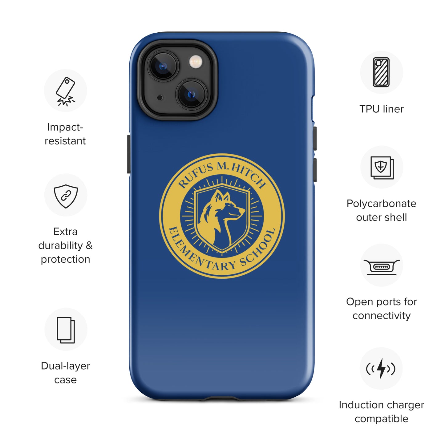 Tough Case for iPhone®/ Blue and Yellow