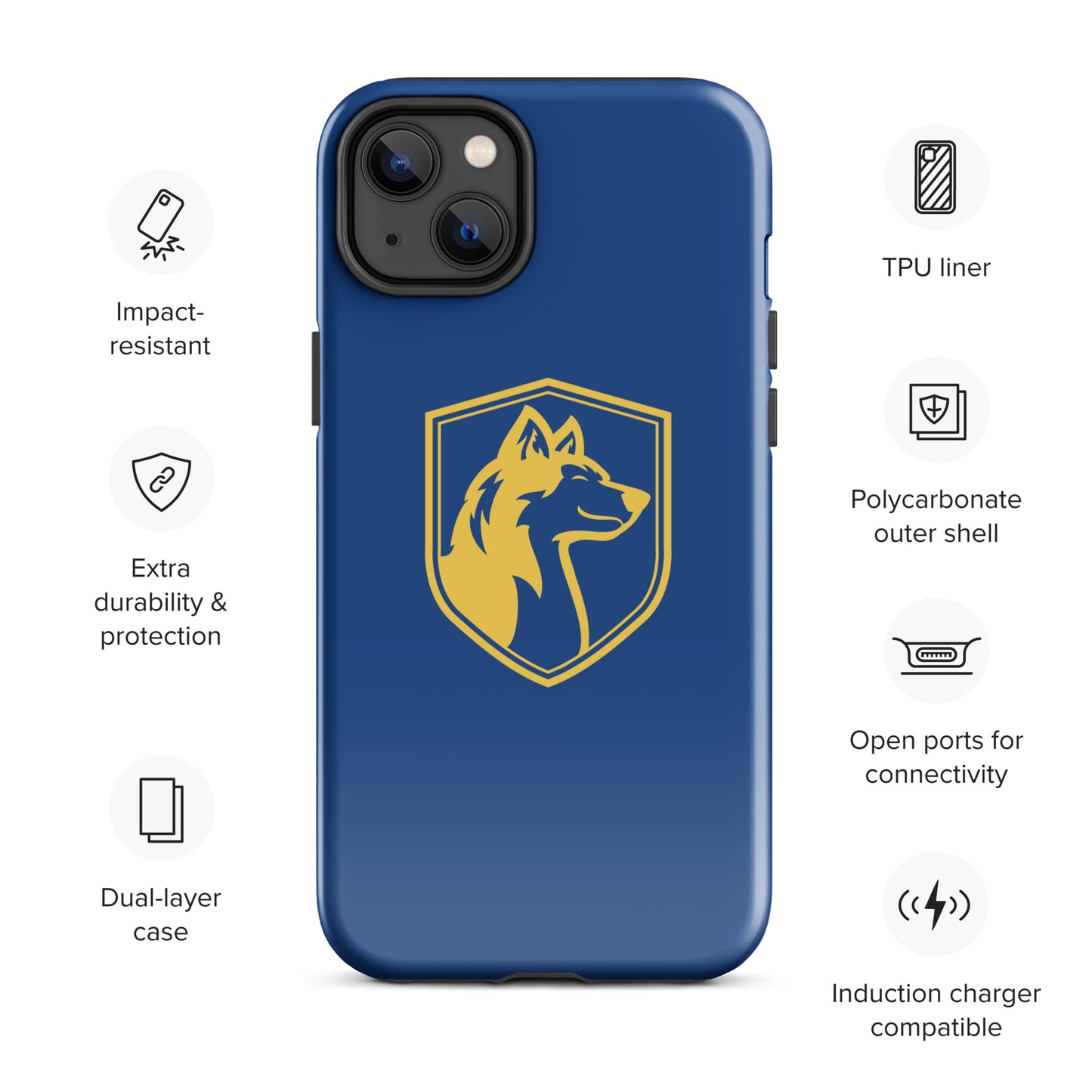 Tough Case for iPhone®/ Blue and Yellow