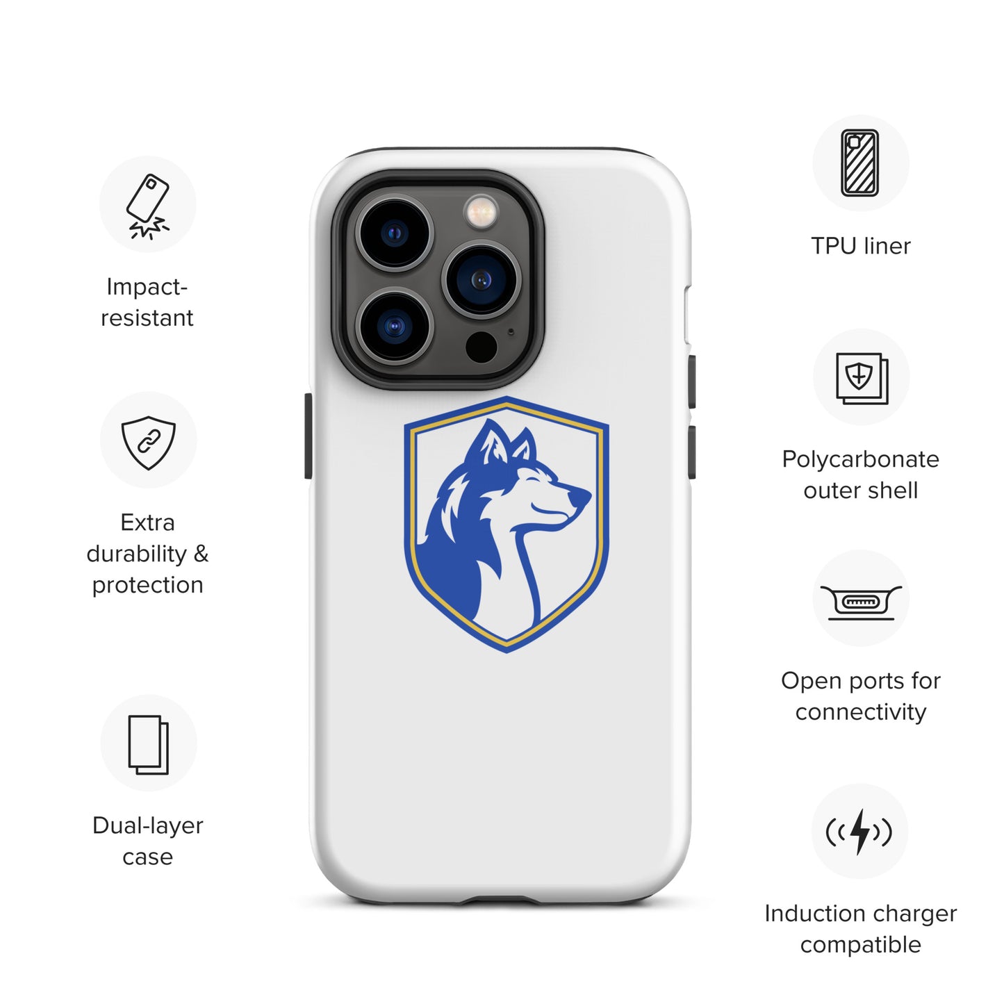 Tough Case for iPhone®/ Blue and White