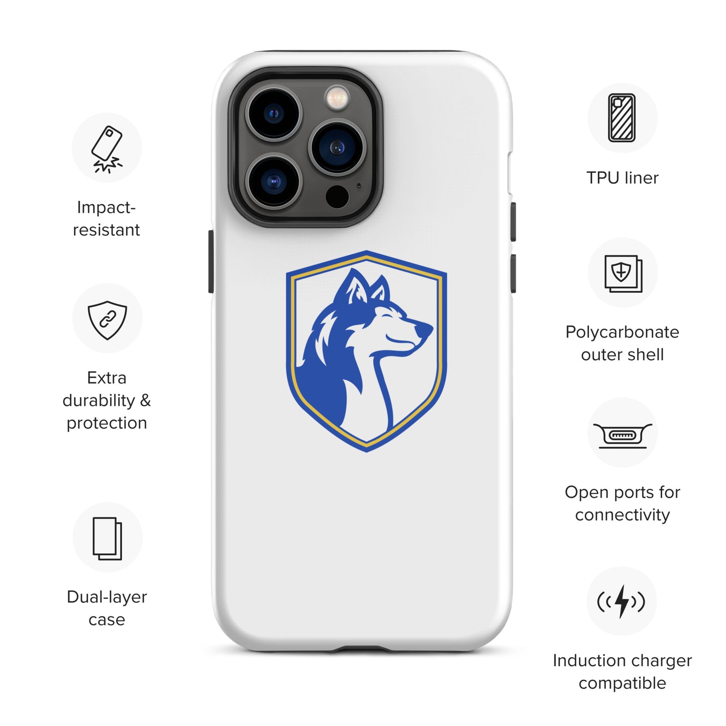 Tough Case for iPhone®/ Blue and White