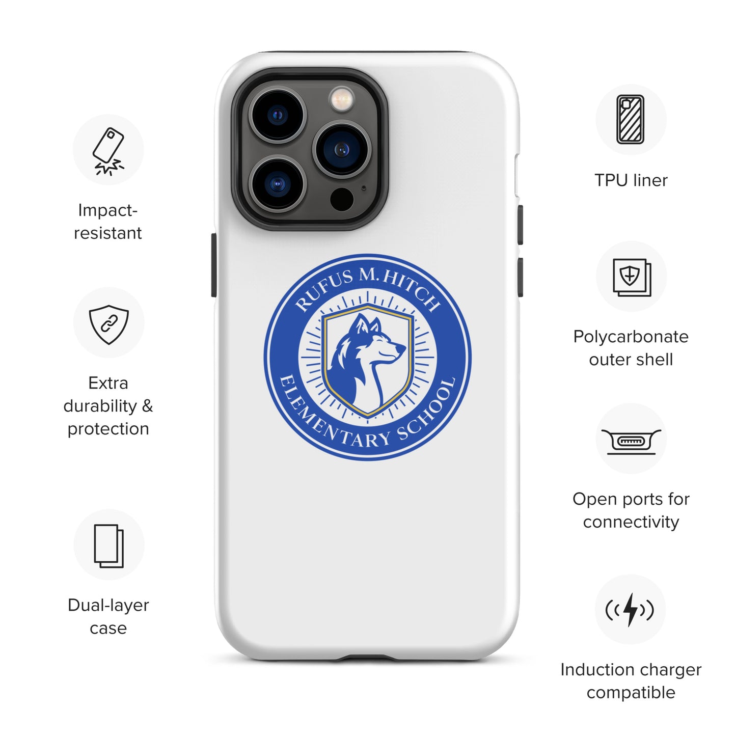 Tough Case for iPhone®/ Blue and White