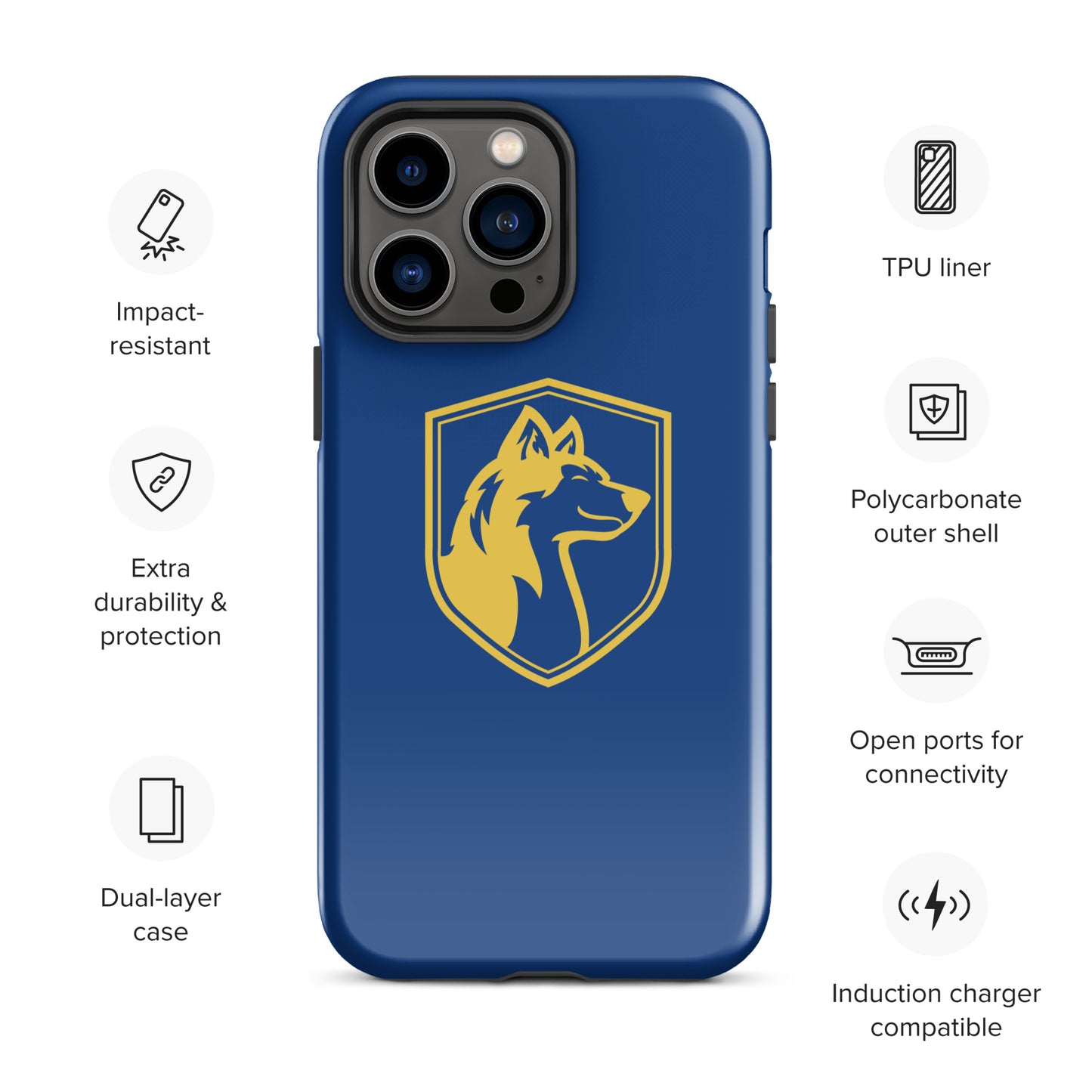 Tough Case for iPhone®/ Blue and Yellow