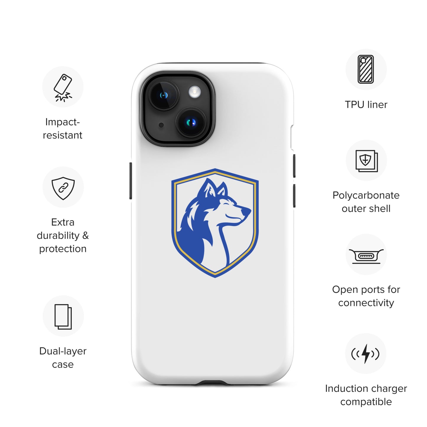 Tough Case for iPhone®/ Blue and White