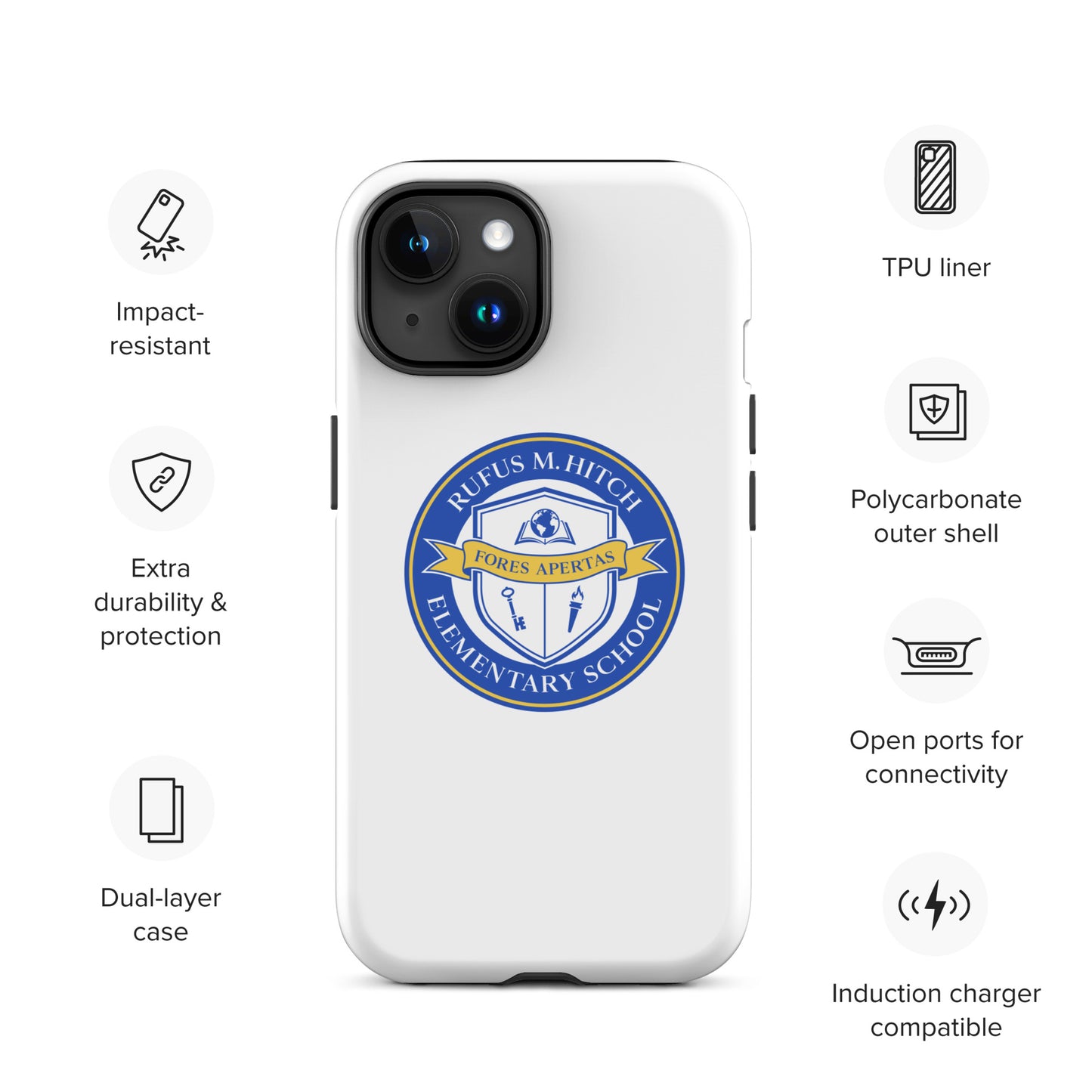 Tough Case for iPhone®/ Blue and White