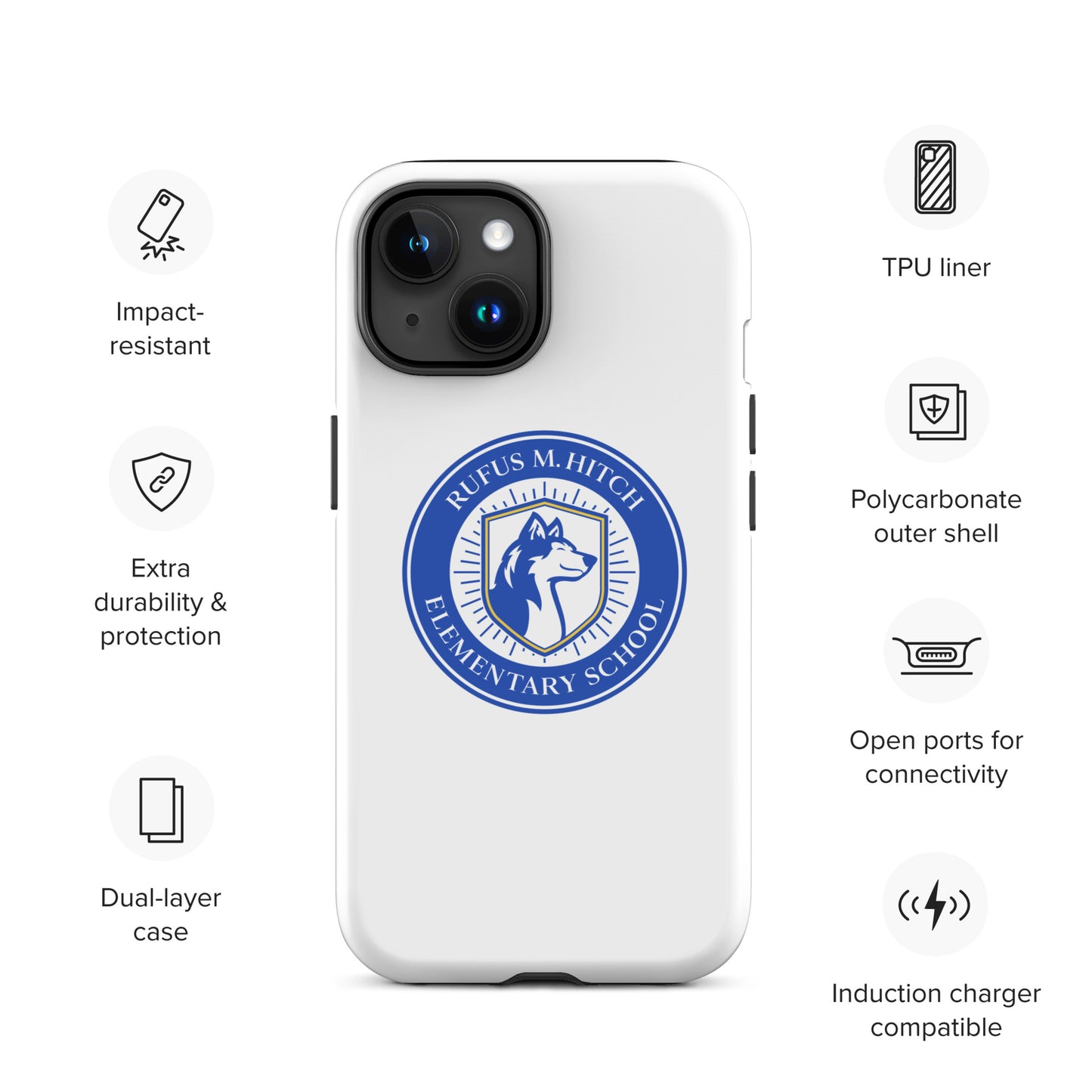 Tough Case for iPhone®/ Blue and White