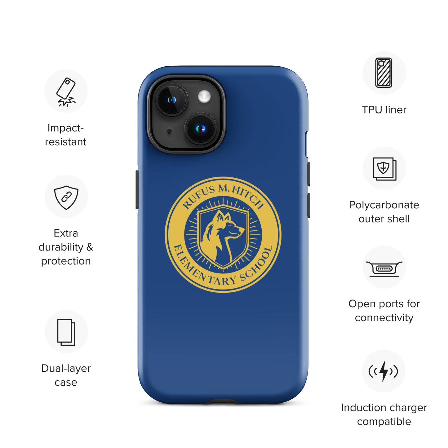 Tough Case for iPhone®/ Blue and Yellow