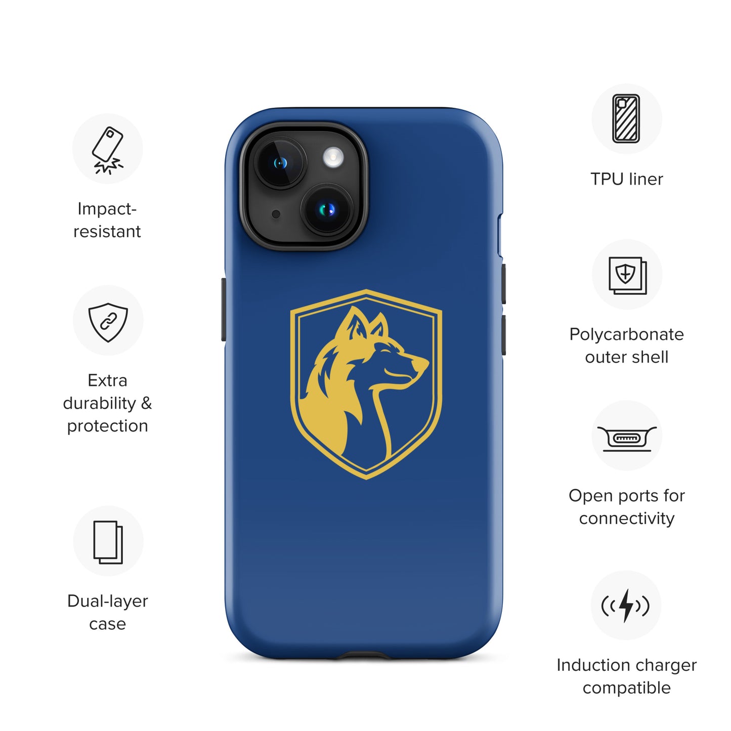 Tough Case for iPhone®/ Blue and Yellow