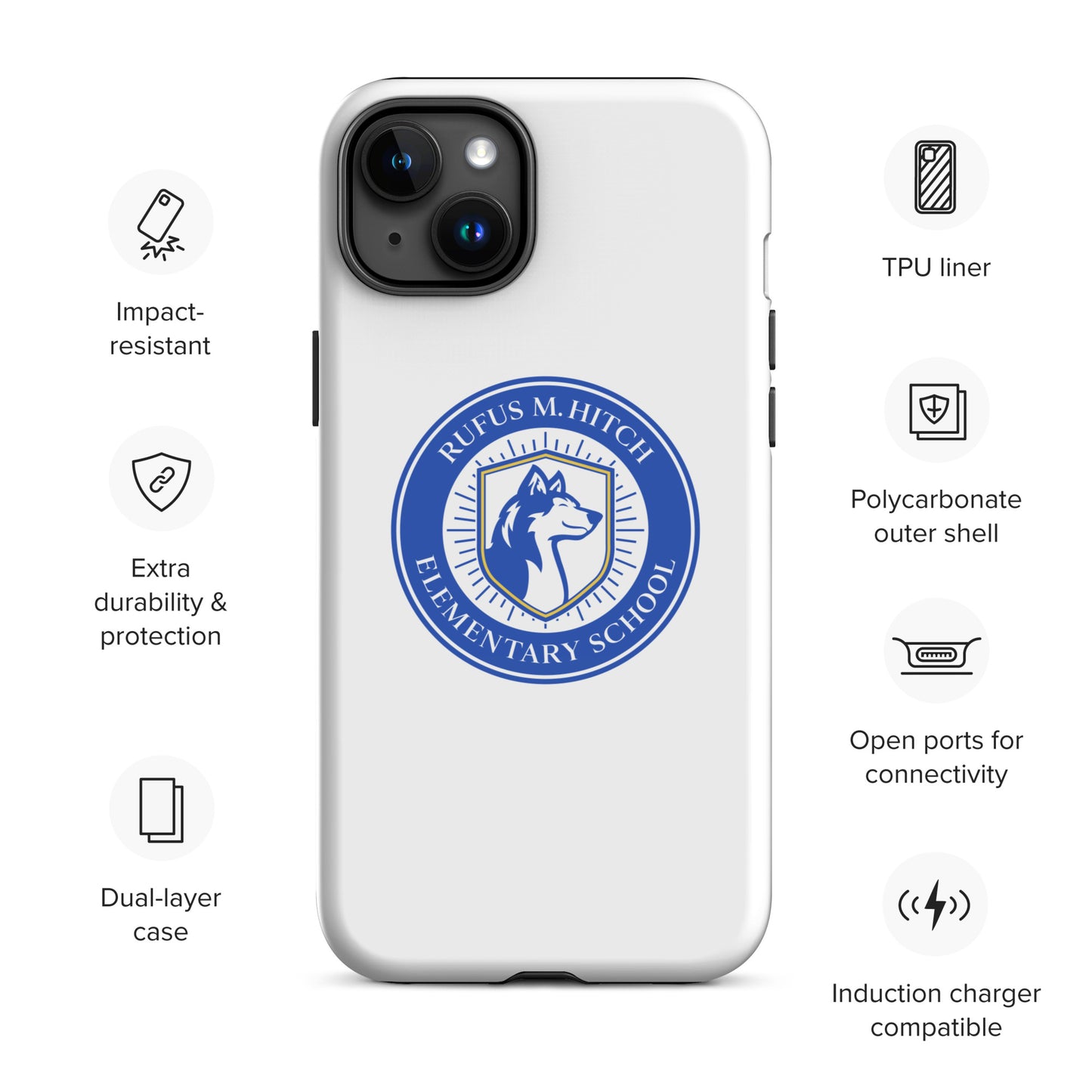 Tough Case for iPhone®/ Blue and White