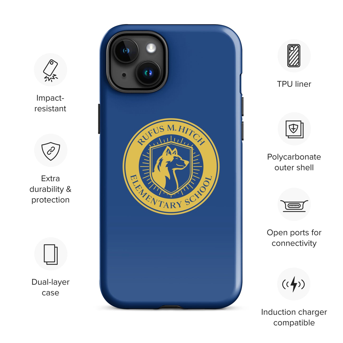 Tough Case for iPhone®/ Blue and Yellow