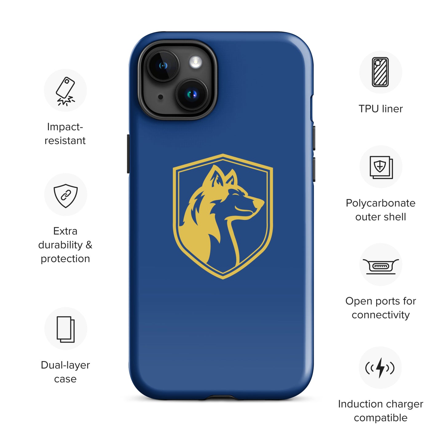 Tough Case for iPhone®/ Blue and Yellow