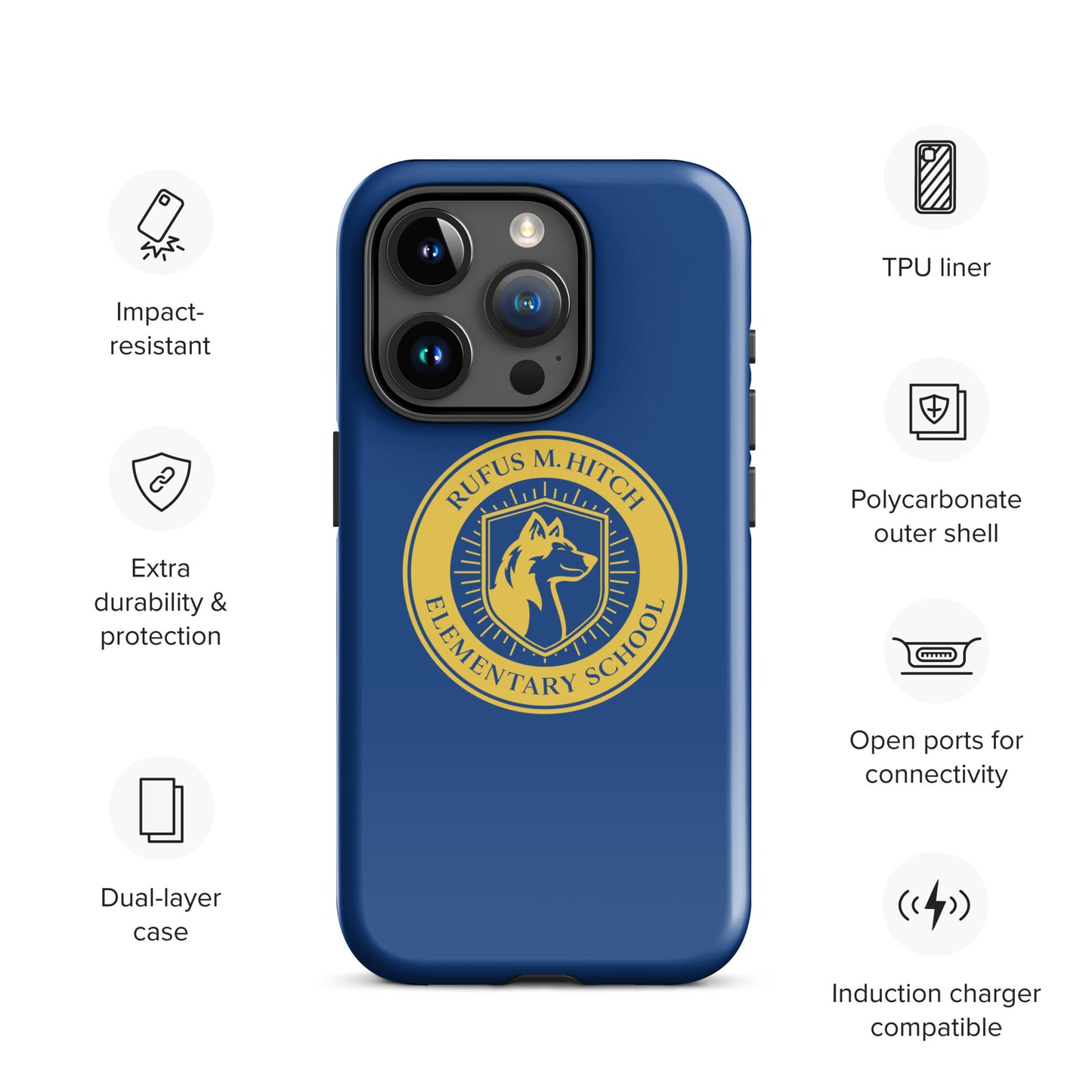 Tough Case for iPhone®/ Blue and Yellow